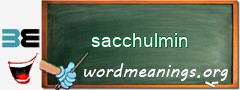 WordMeaning blackboard for sacchulmin